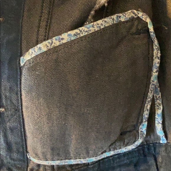 F21 Upcycled Denim Jacket Hidden Pocket Like New! - Picture 5 of 8
